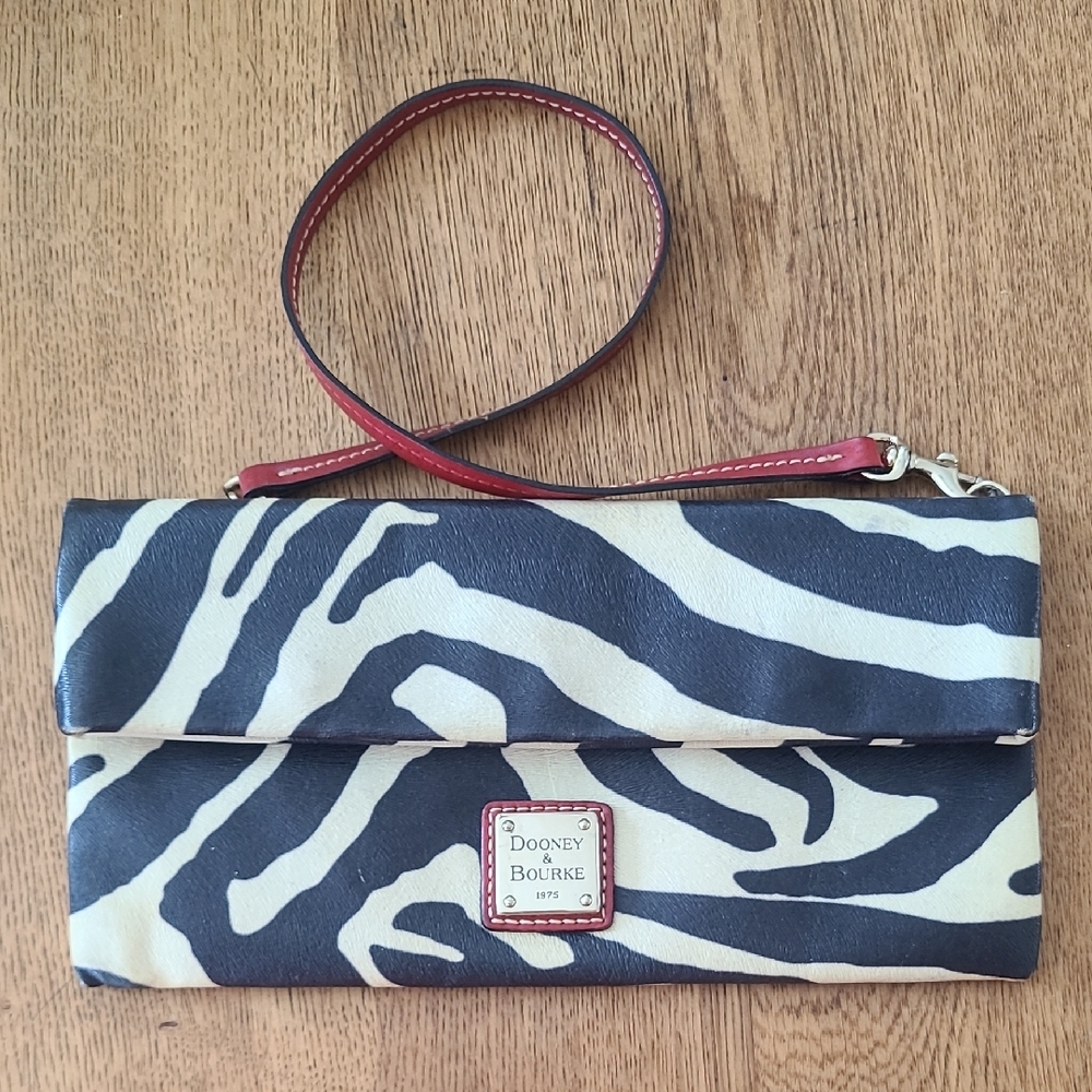 Dooney & Bourke Zebra Print Clutch